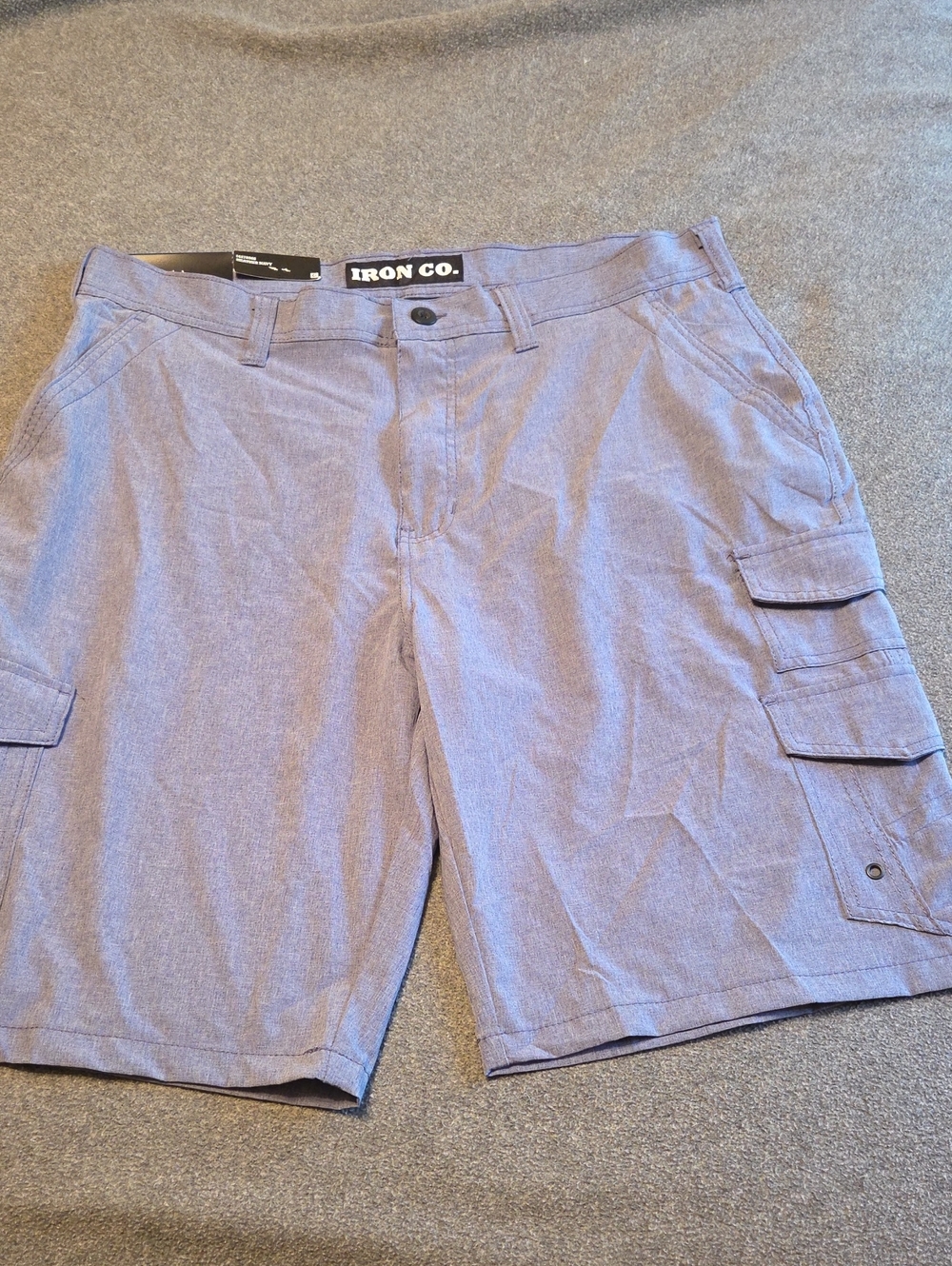 Iron Co. Men's Blue Cargo Shorts - Utility Style NWT size 38